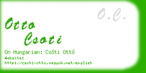 otto csoti business card