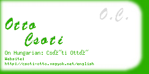 otto csoti business card